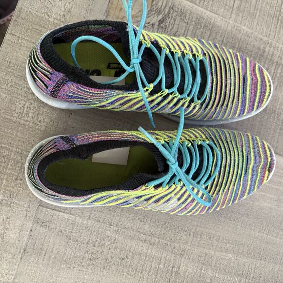 Nike Free RN Motion Flyknit Women's US 8 Blue Purple Running Shoes 834585-006 - Picture 6 of 9